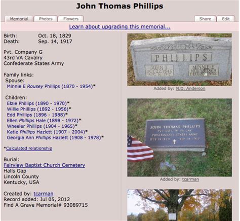 She was a Virginia native, moving to Kentucky, where she met and married Thomas Lincoln. . Findagrave com kentucky